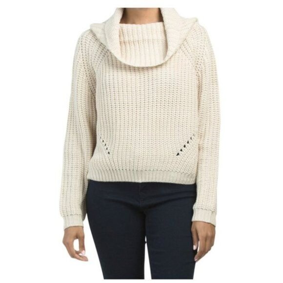 MOON & MADISON Shaker Knit Cowl Neck Sweater - S - Picture 1 of 9